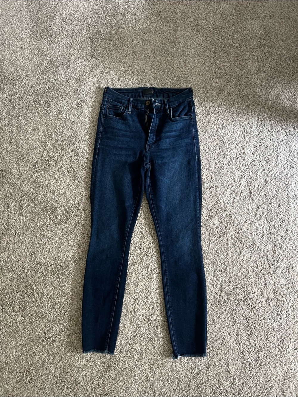 MOTHER high waisted looker ankle fray - enchantment